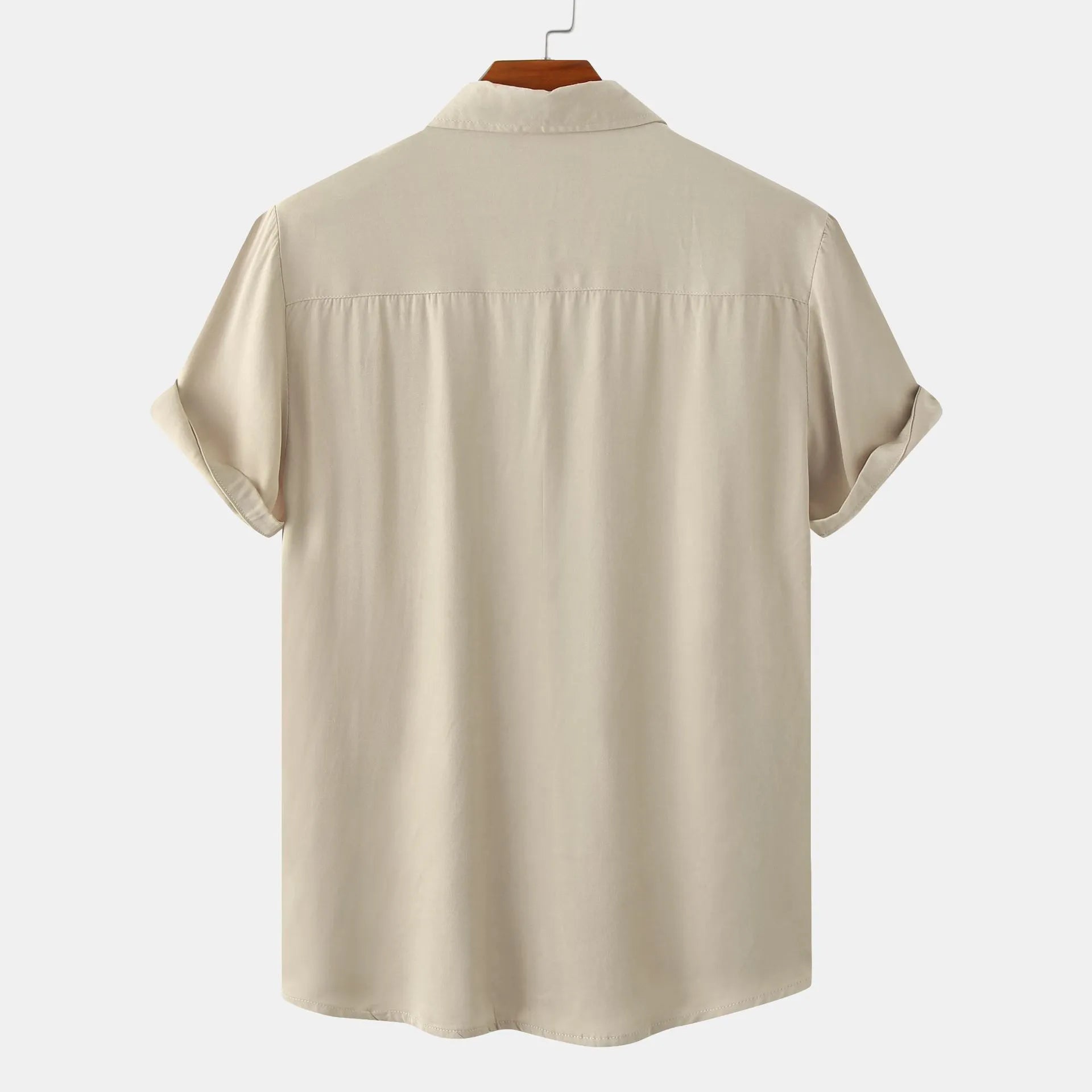 Men's Plus Size Casual Short Sleeve Button Down Shirt