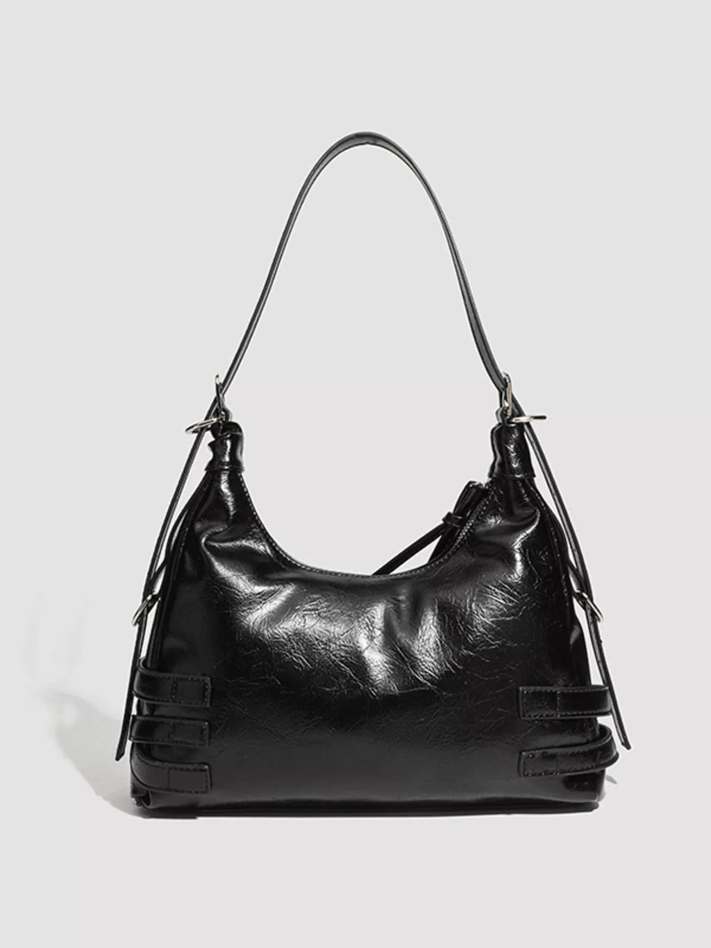 Buckled Strap Shoulder Bag
