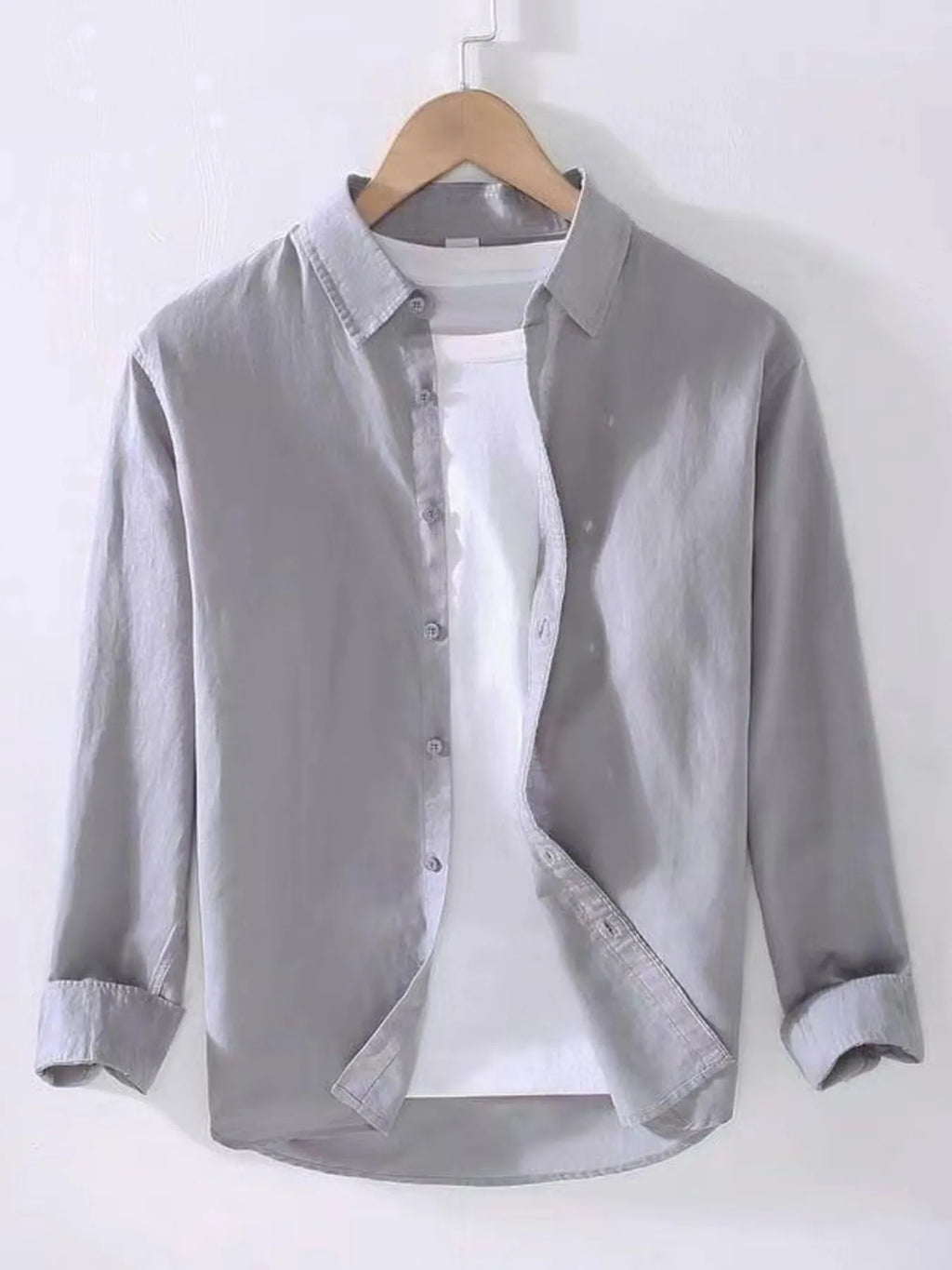 Men's Full Size Button Up Long Sleeve Shirt Plus Size
