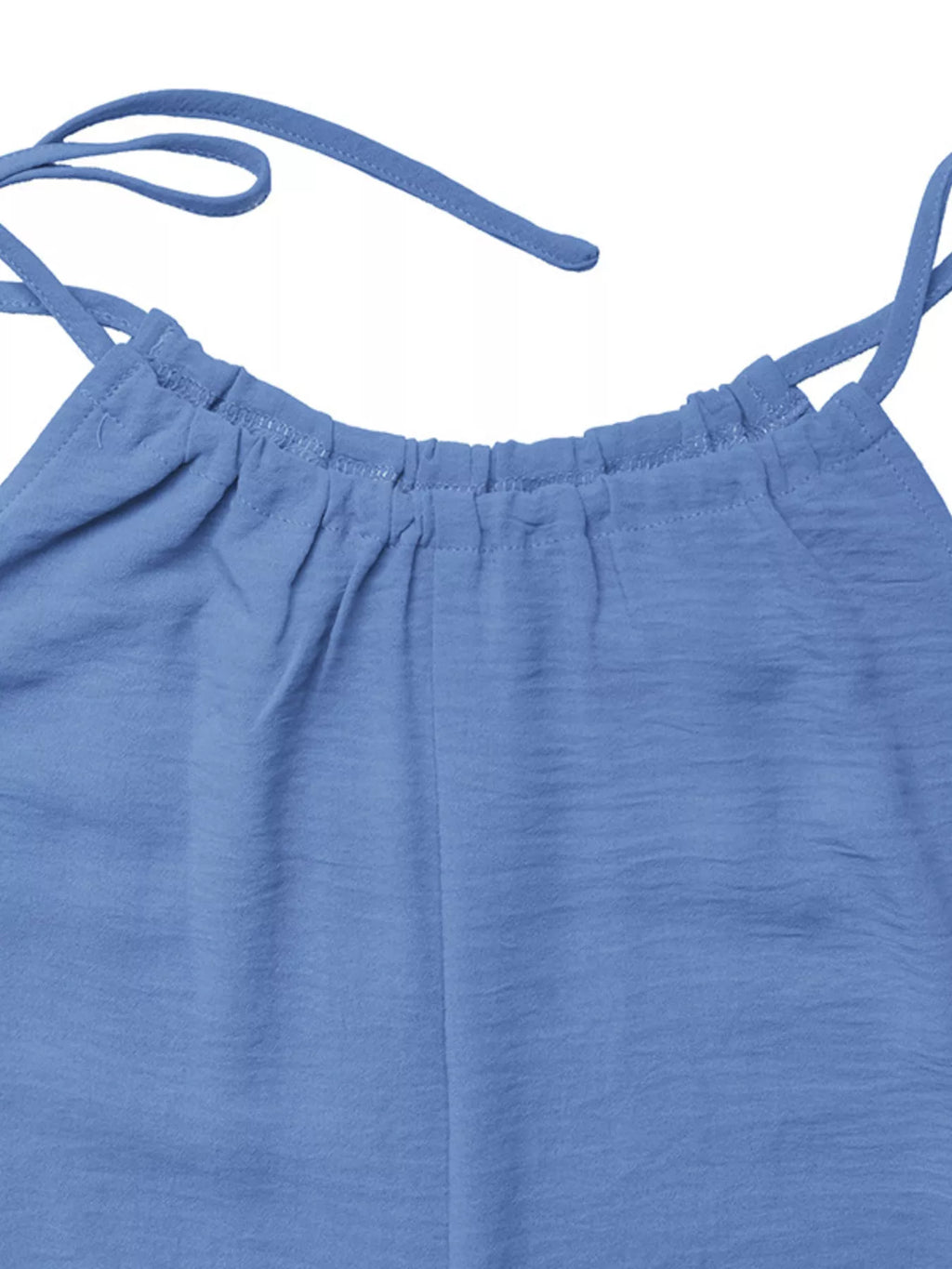 Tie Strap Wide Leg Casual Jumpsuit