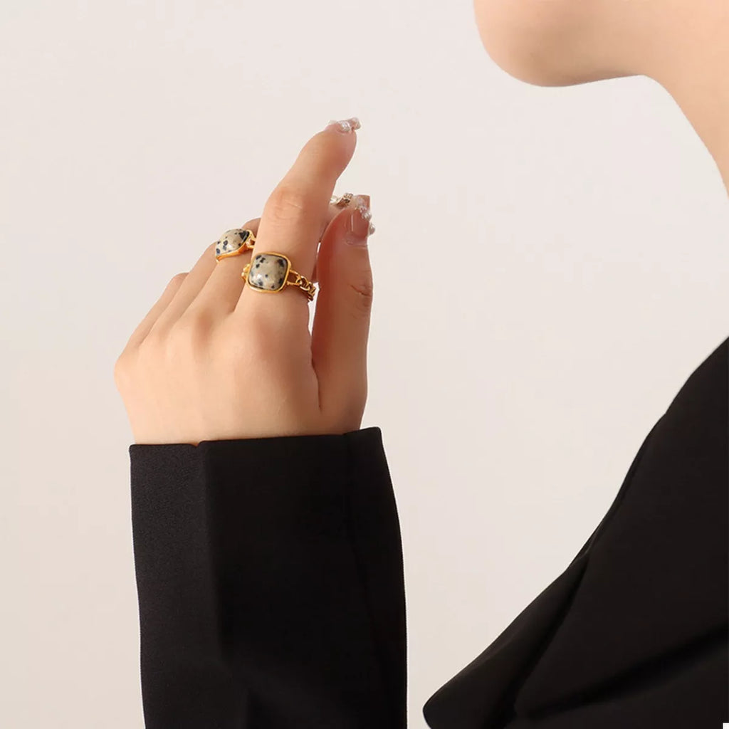 Tiger's Eye 18K Gold-Plated Ring