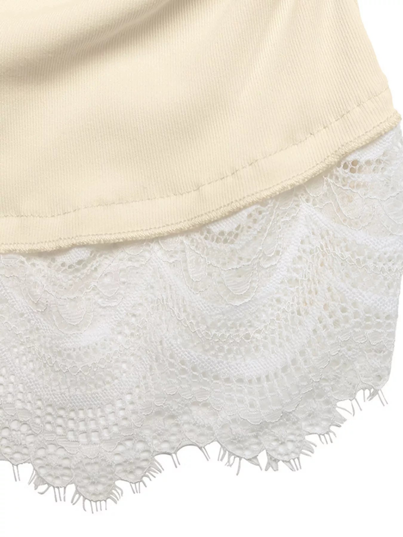 Lace Trim Long Sleeve T-Shirt
