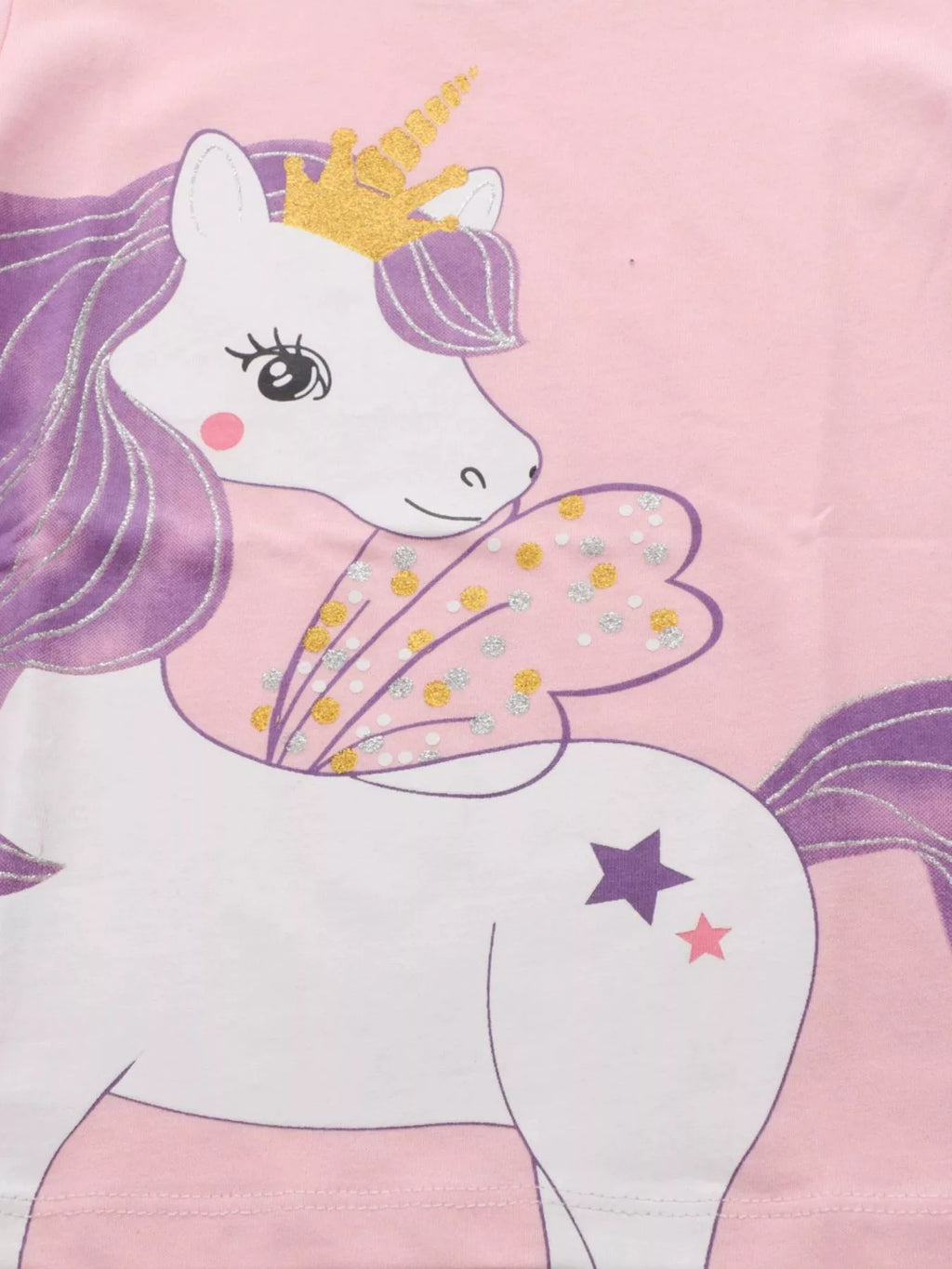 Children's Cute Unicorn Graphic Short Sleeve T-Shirt