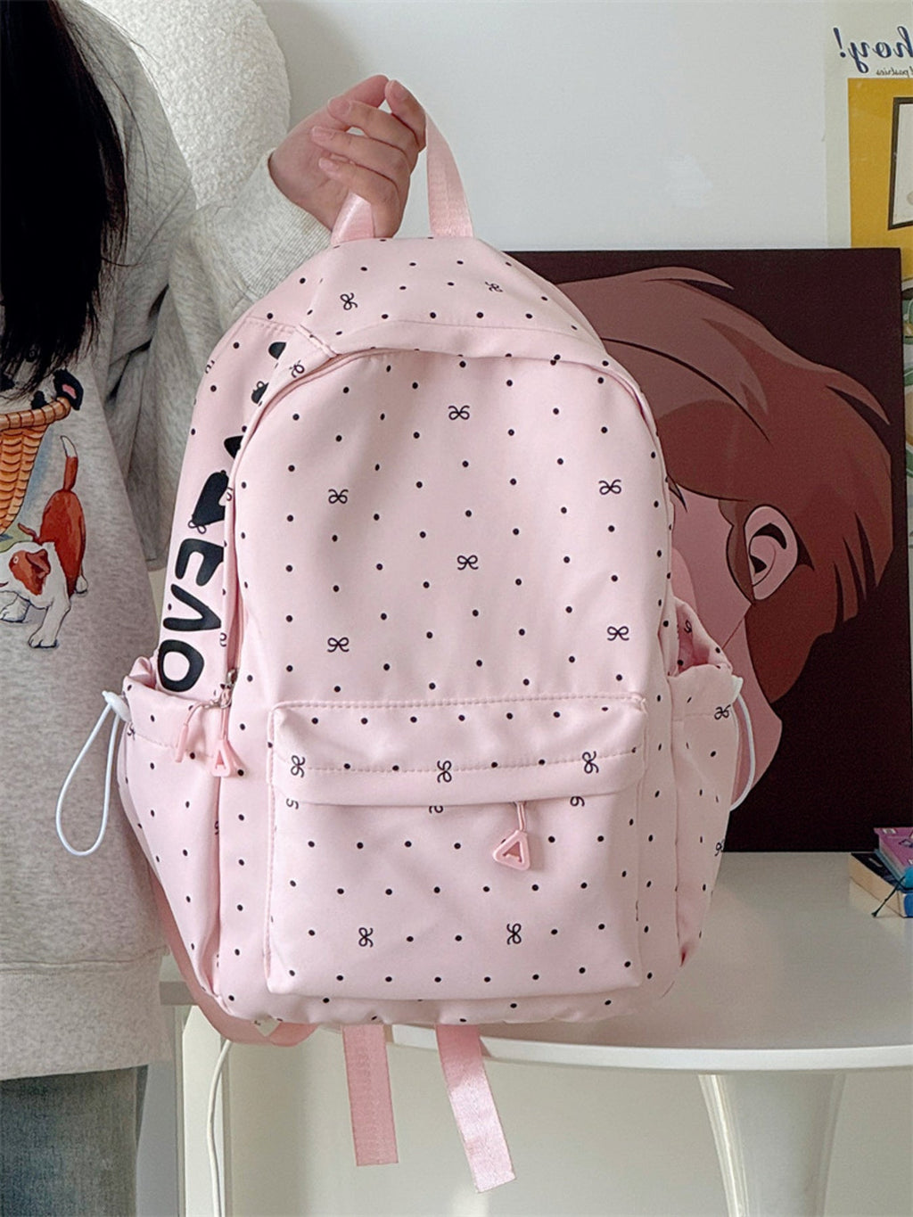 Polka Dot Bowknot Backpack Bag