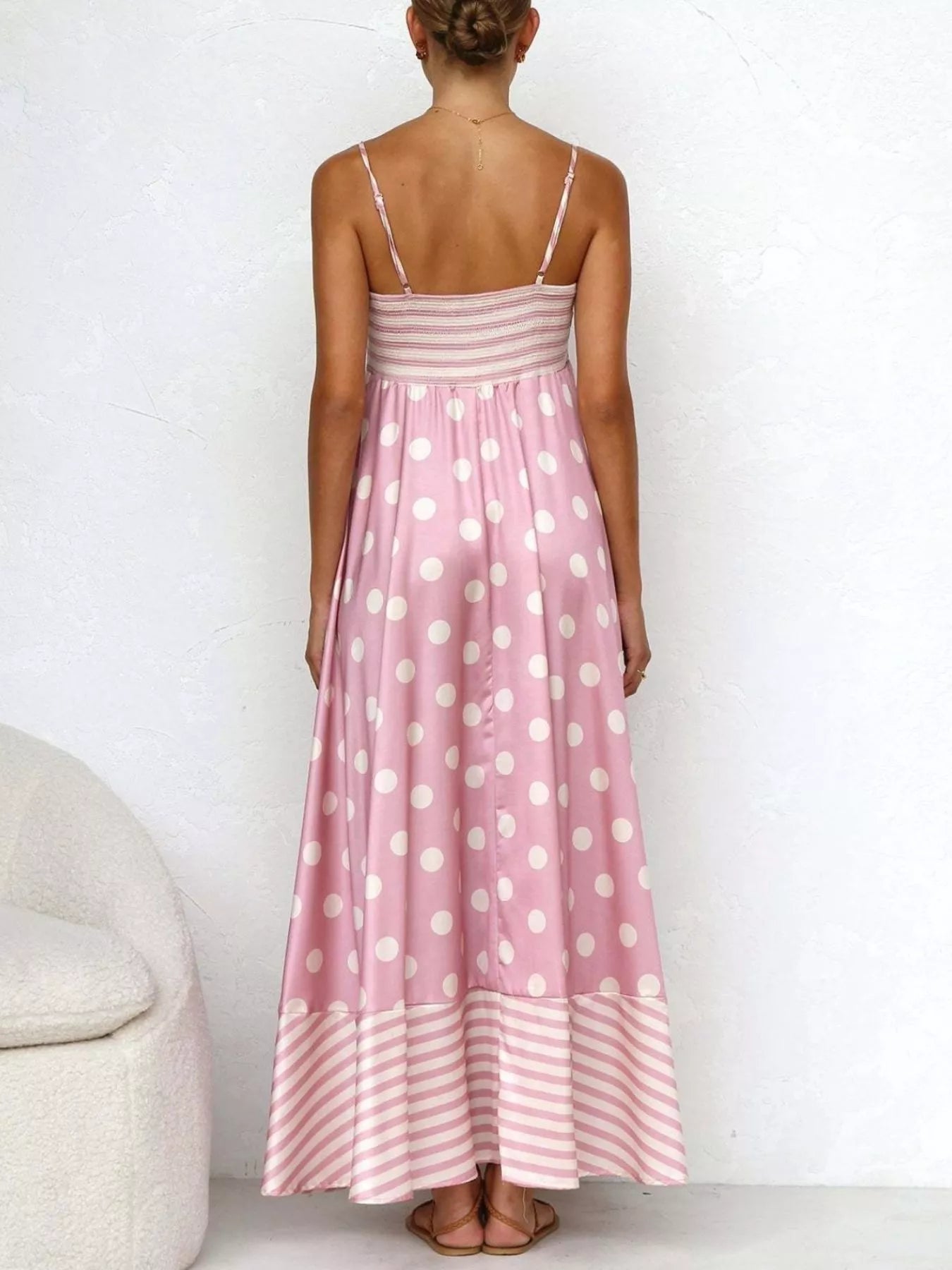 Printed Spaghetti Strap Maxi Dress