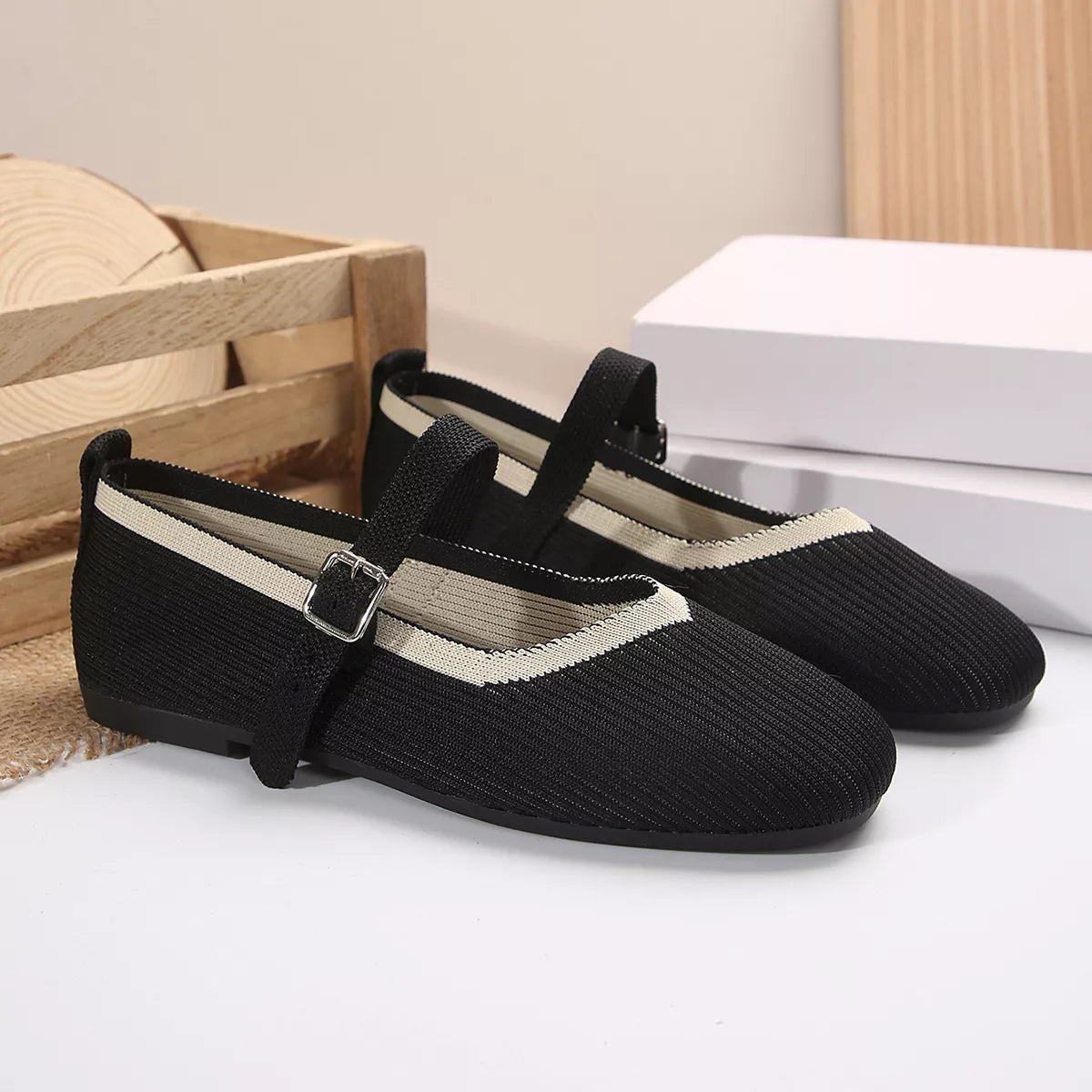 Round Toe Mesh Slip-Ons