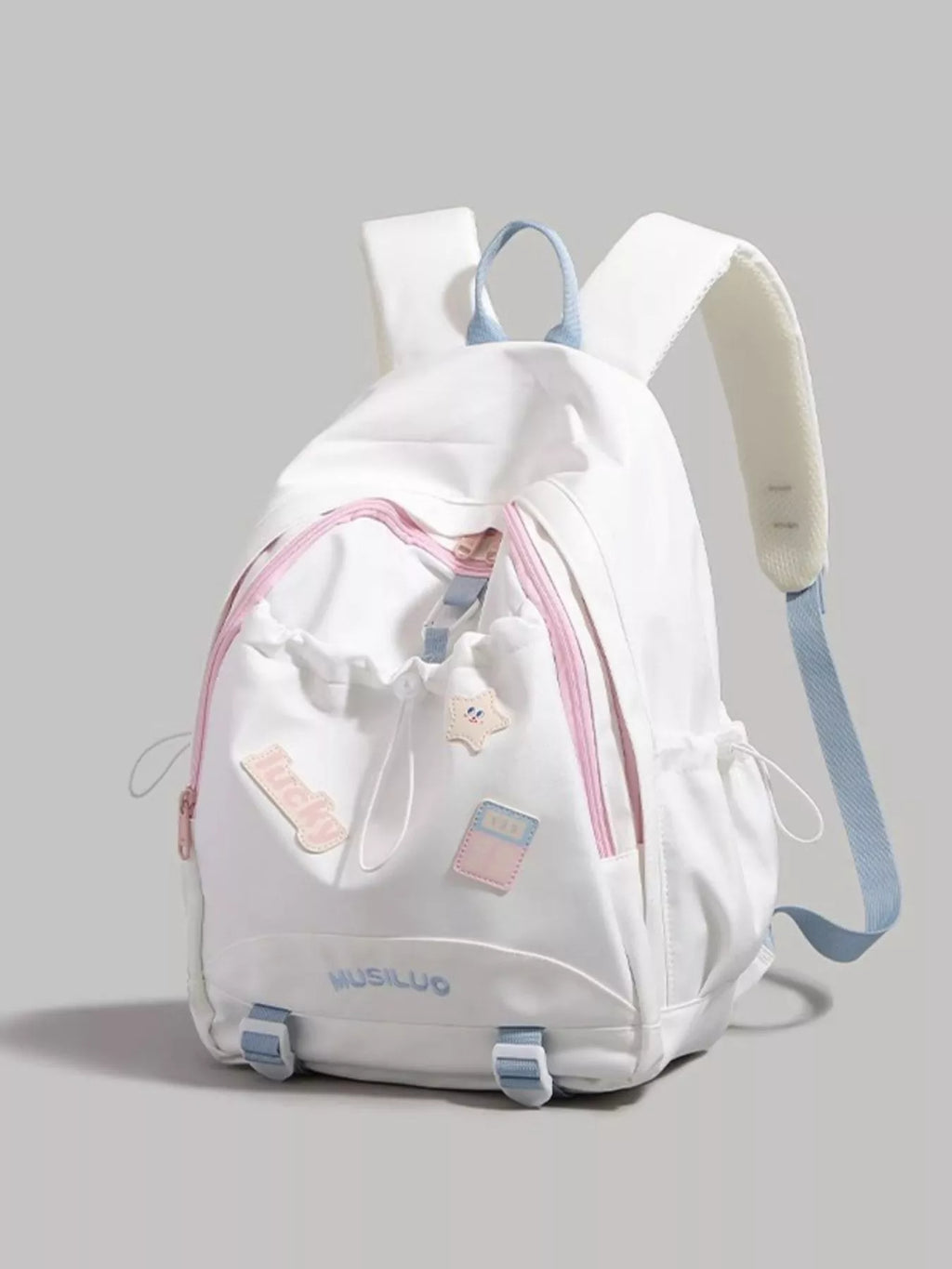 Drawstring Contrast Backpack Bag
