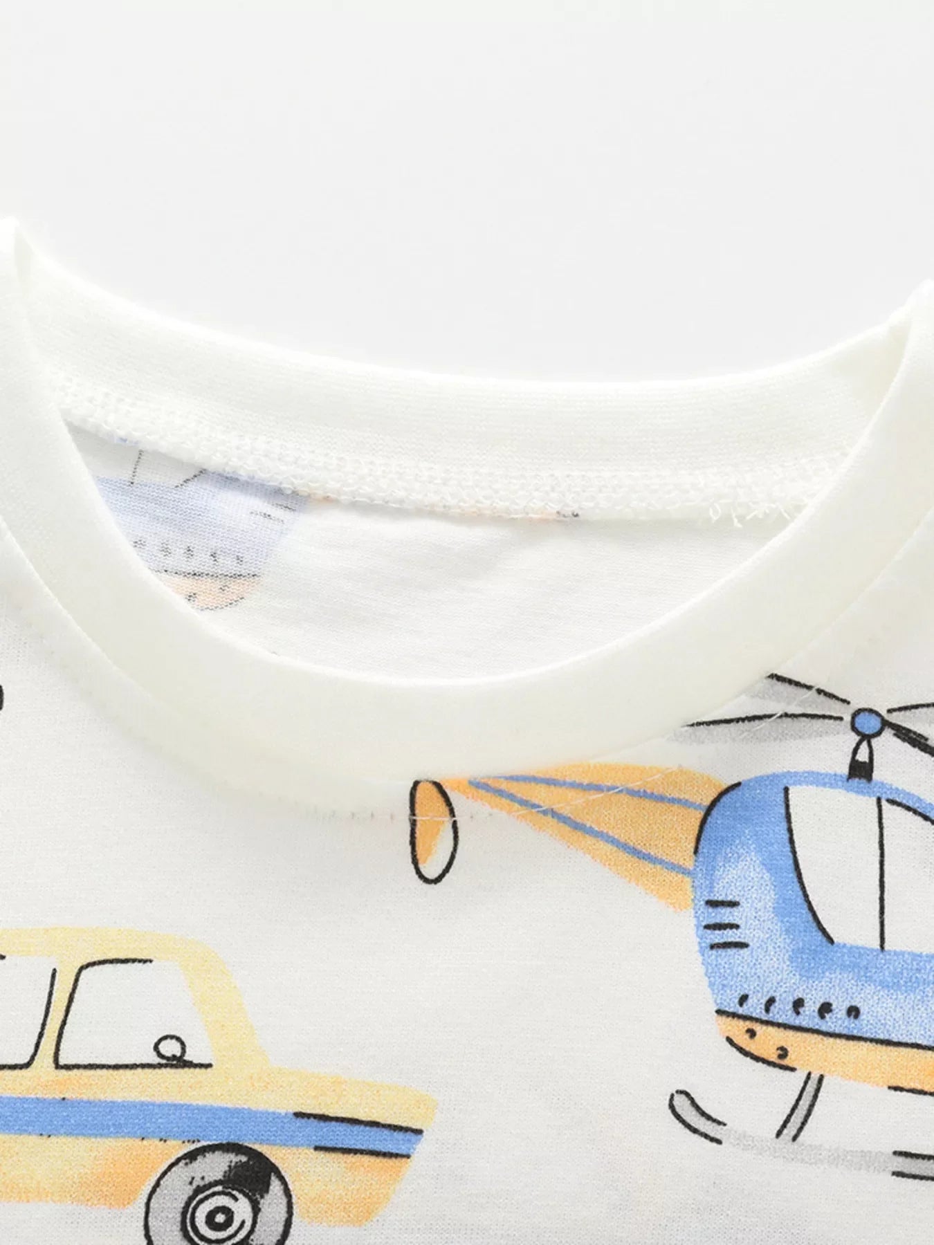 Children's Vehicle Print Cotton T-Shirt