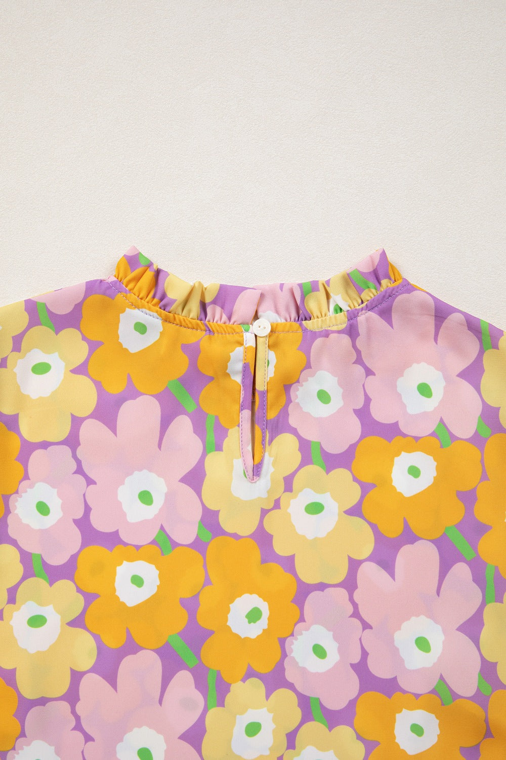 Floral Print Puff Sleeve Blouse