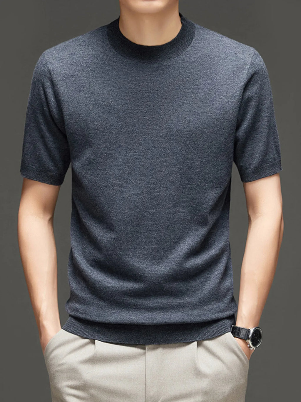 Men's Plus Size Round Neck Short Sleeve Top