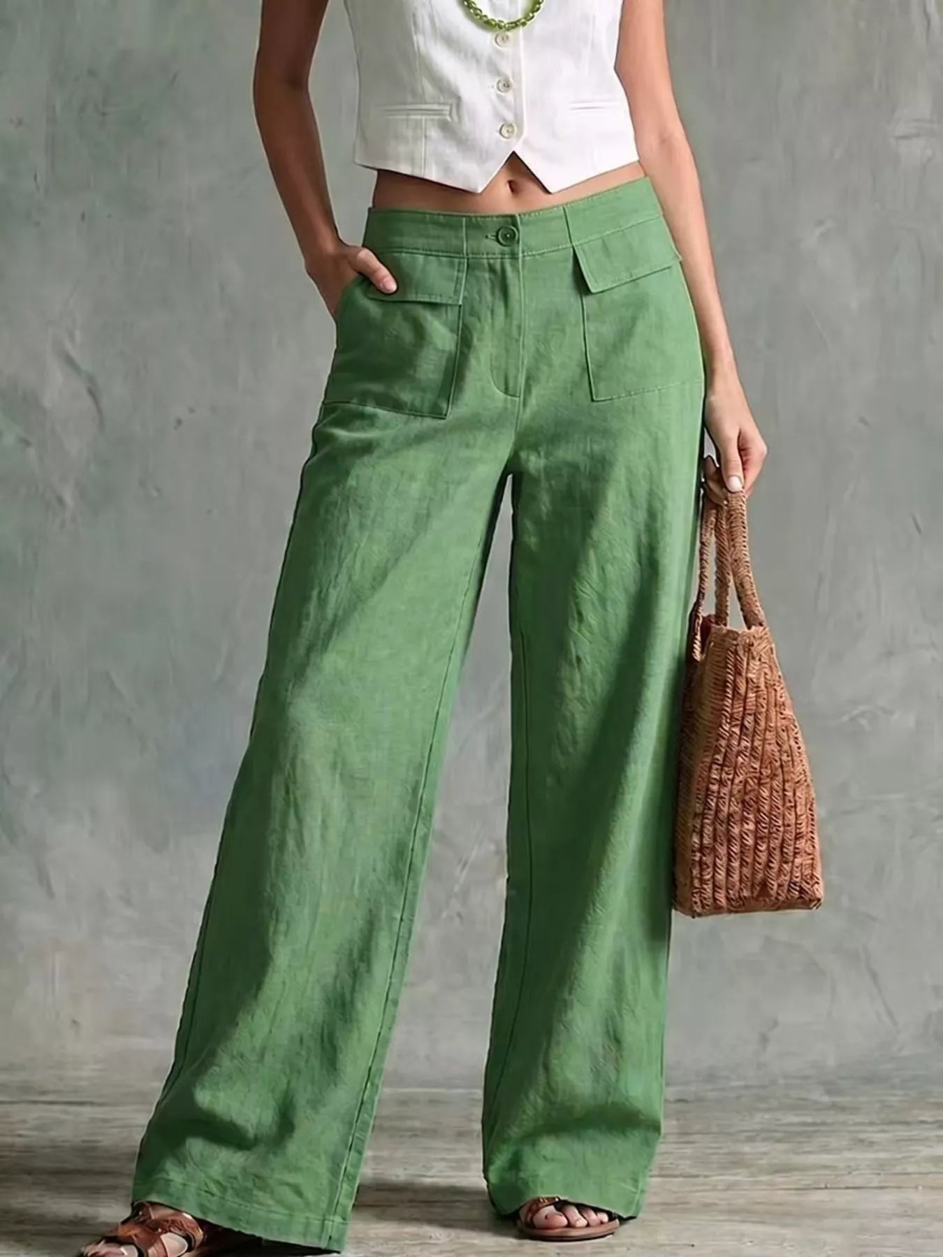 Full Size Wide Leg Pants Plus Size