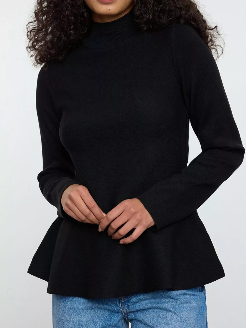 Mock Neck Long Sleeve Sweater