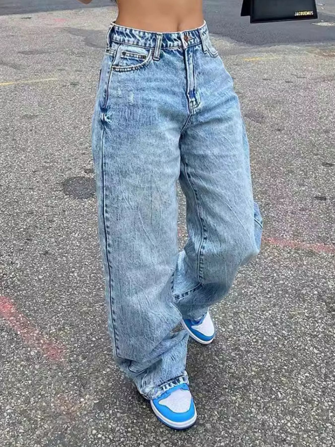 Wash Wide Leg Jeans