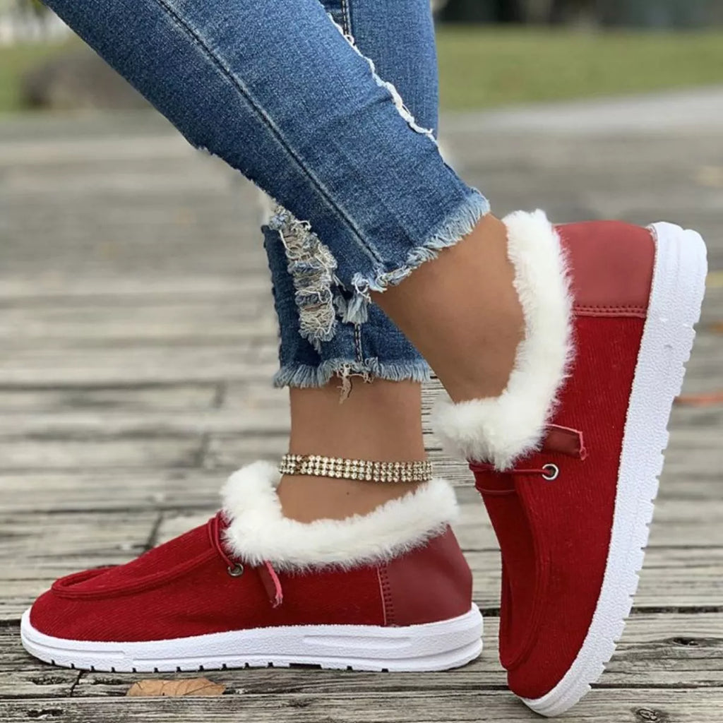 Cozy Plush-Lined Flats Slip-Ons