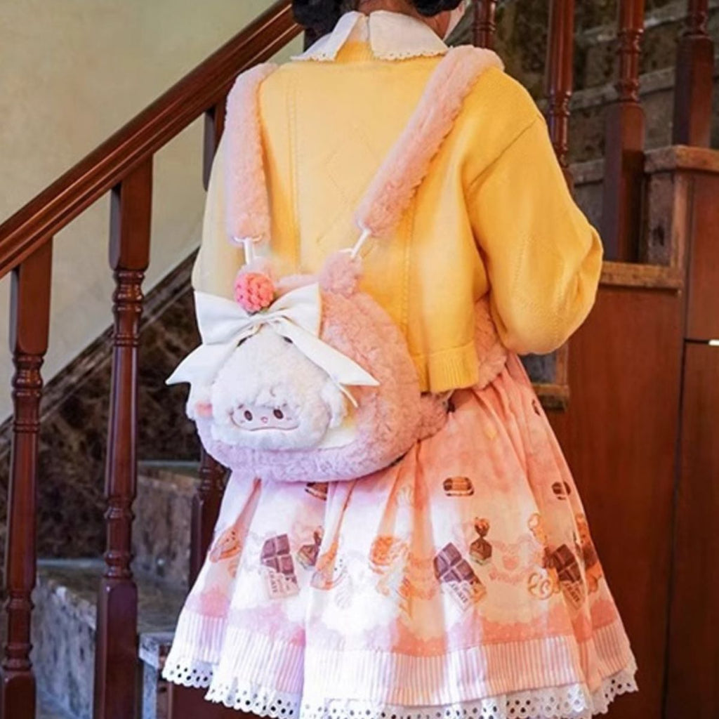 Plush Sheep Backpack Bag