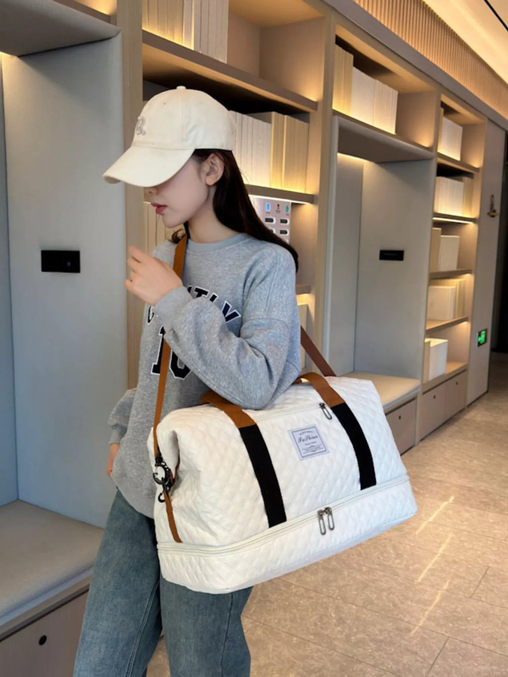 Quilted Travel Duffel Bag