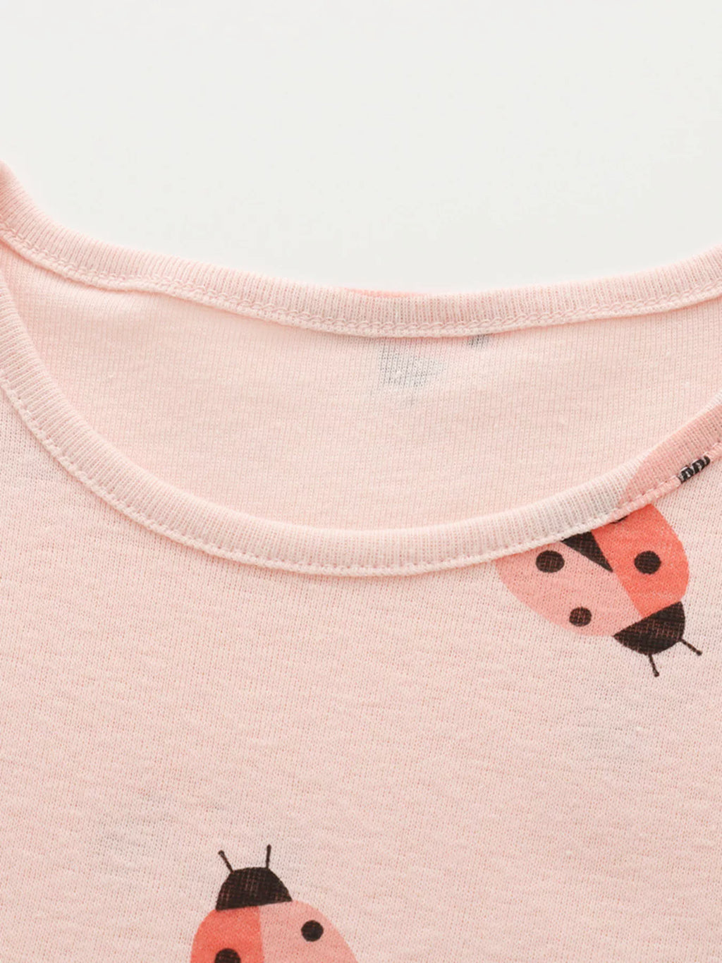 Children's Ladybug Print Ruffle Trim Casual Dress