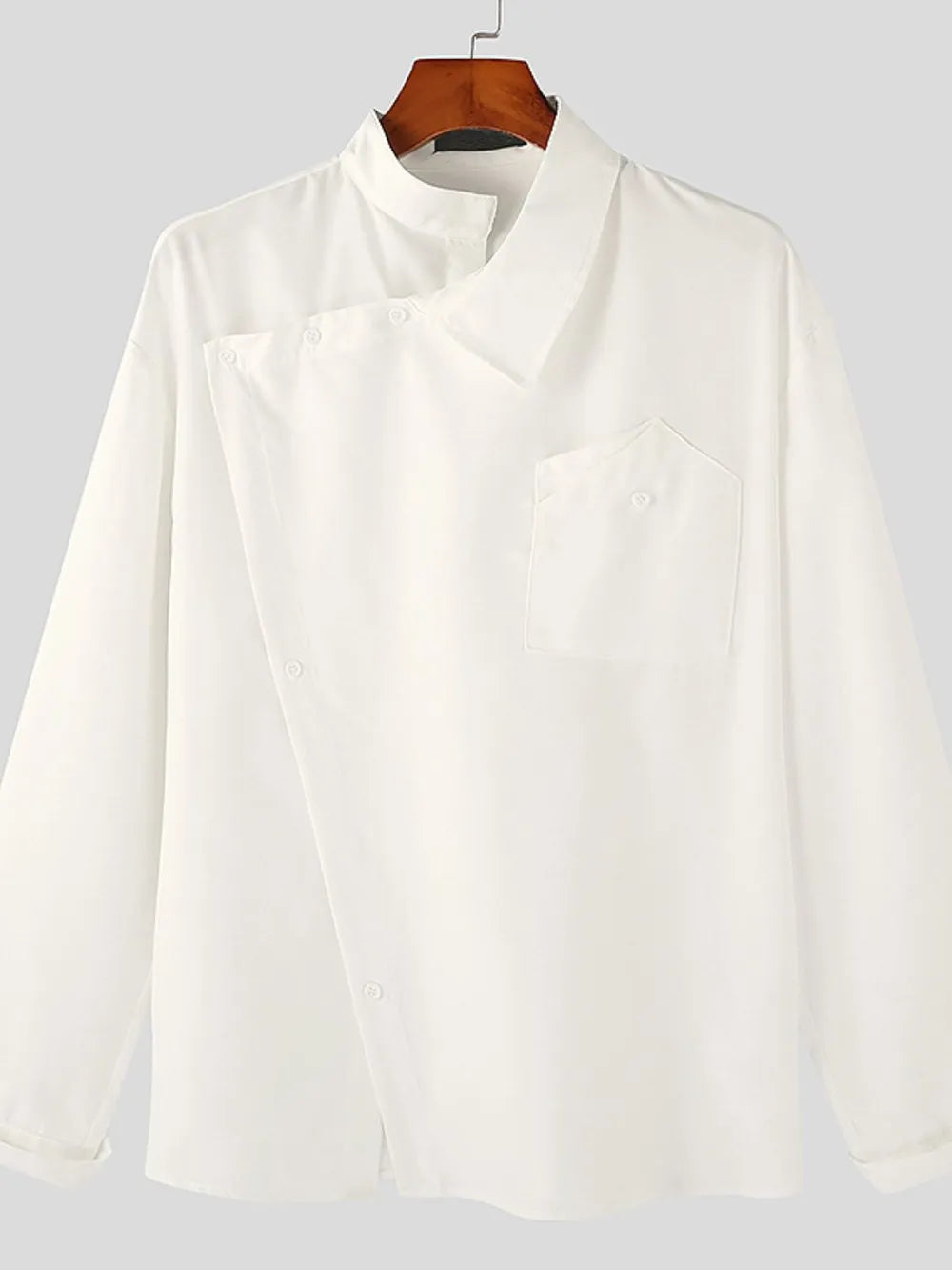 Men's Asymmetrical Long Sleeve Shirt
