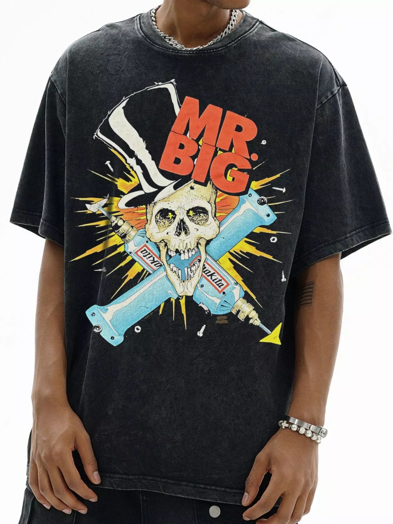 Men's Mr. Big Skull Graphic Vintage Wash T-Shirt