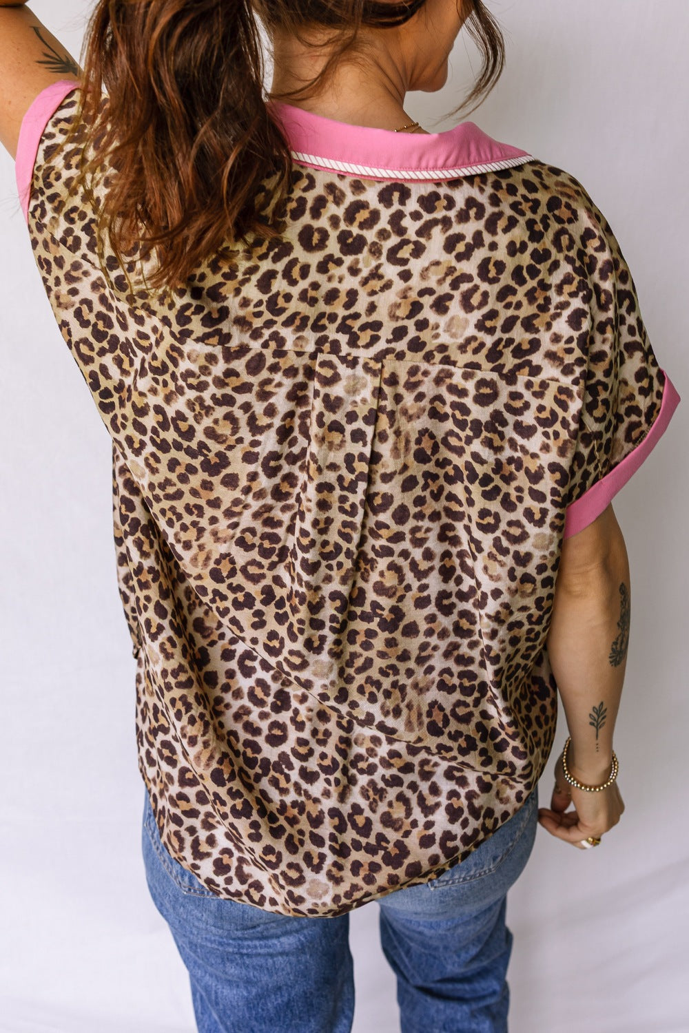 Leopard Print Short Sleeve Shirt