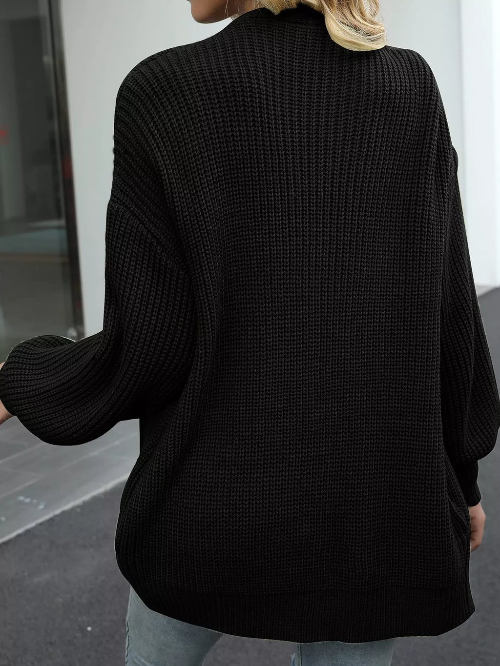 Full Size Chunky Knit Open Front Cardigan Plus Size