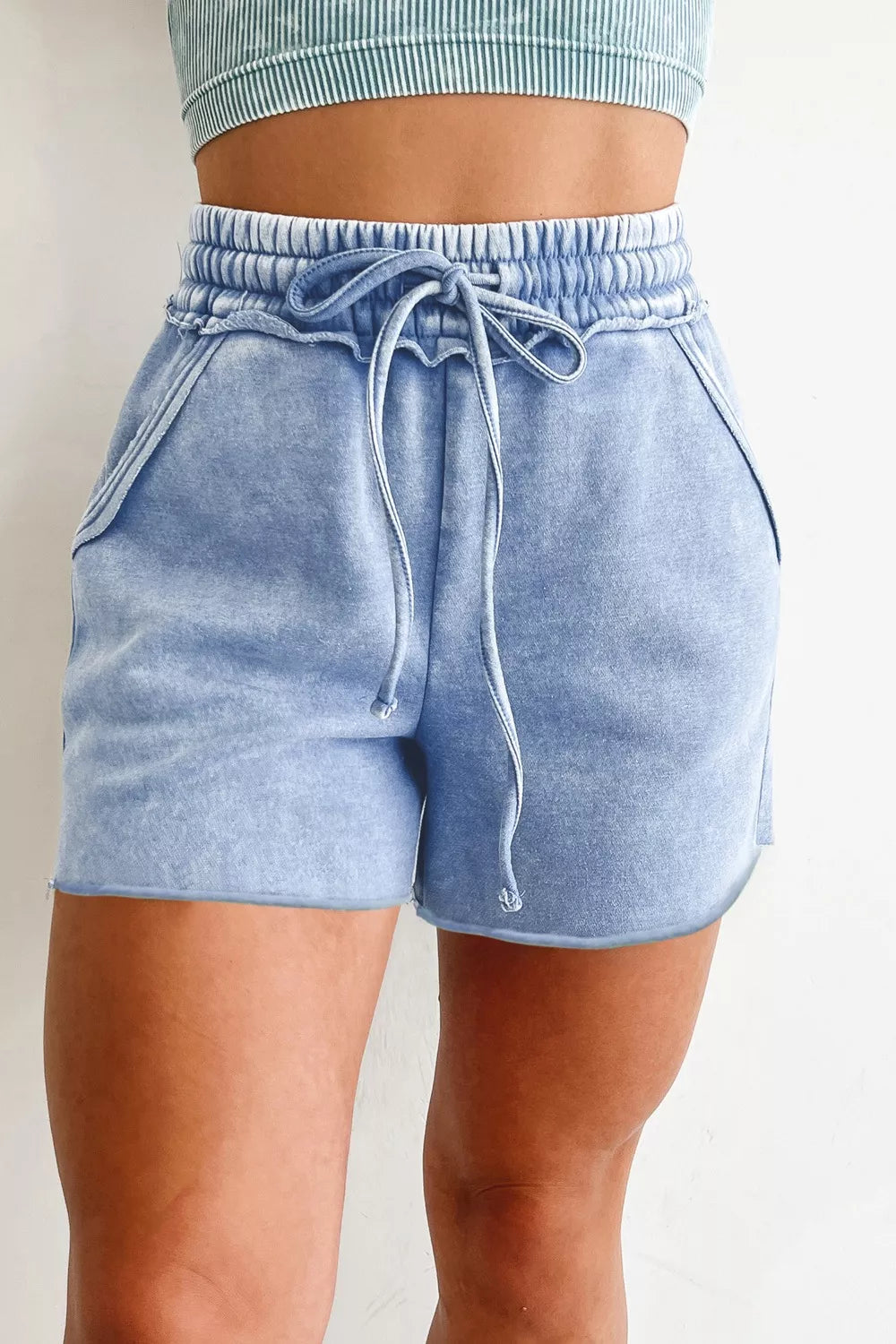 Drawstring Shorts with Pockets