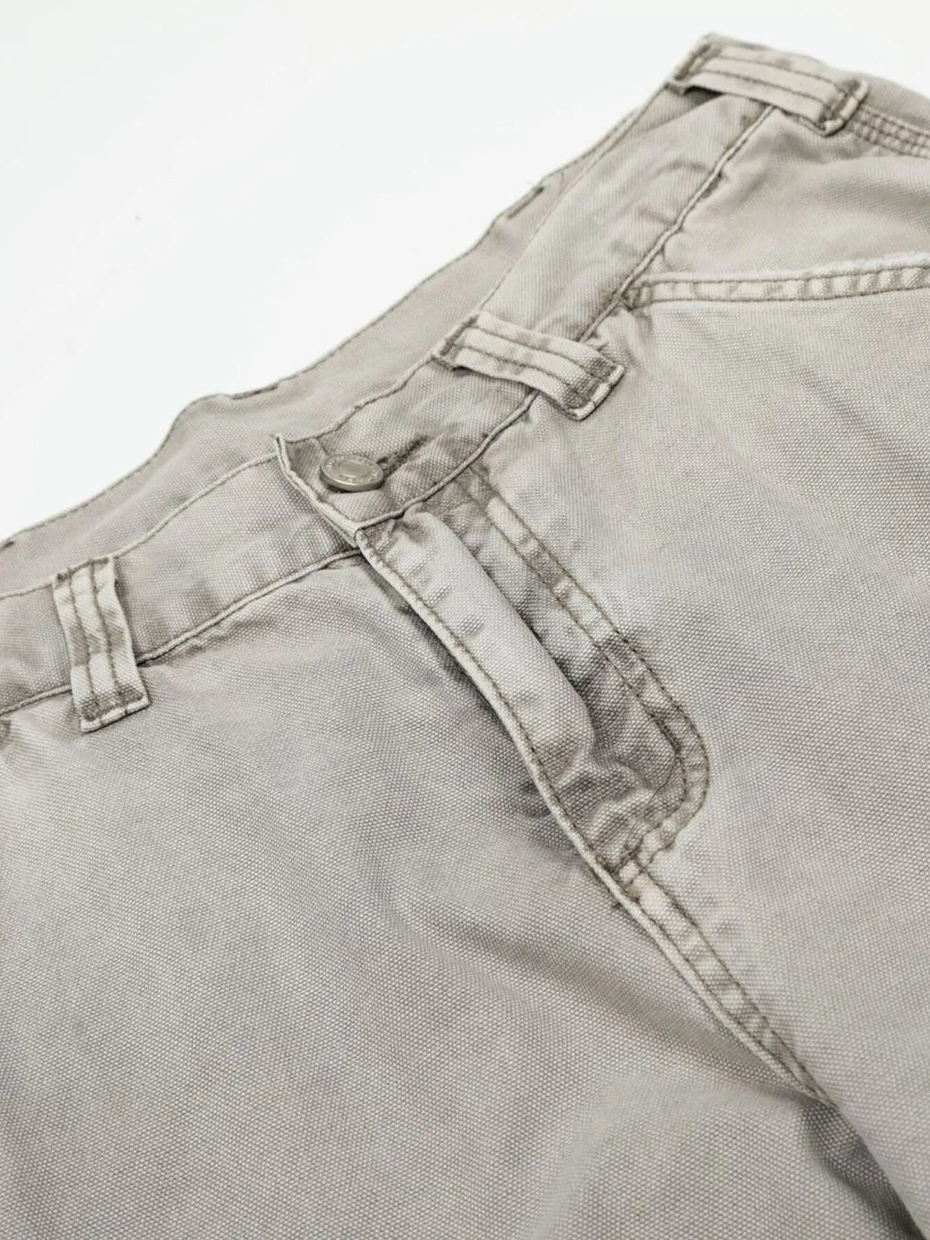Men's Washed Wide Leg Cargo Jeans with Multiple Pockets