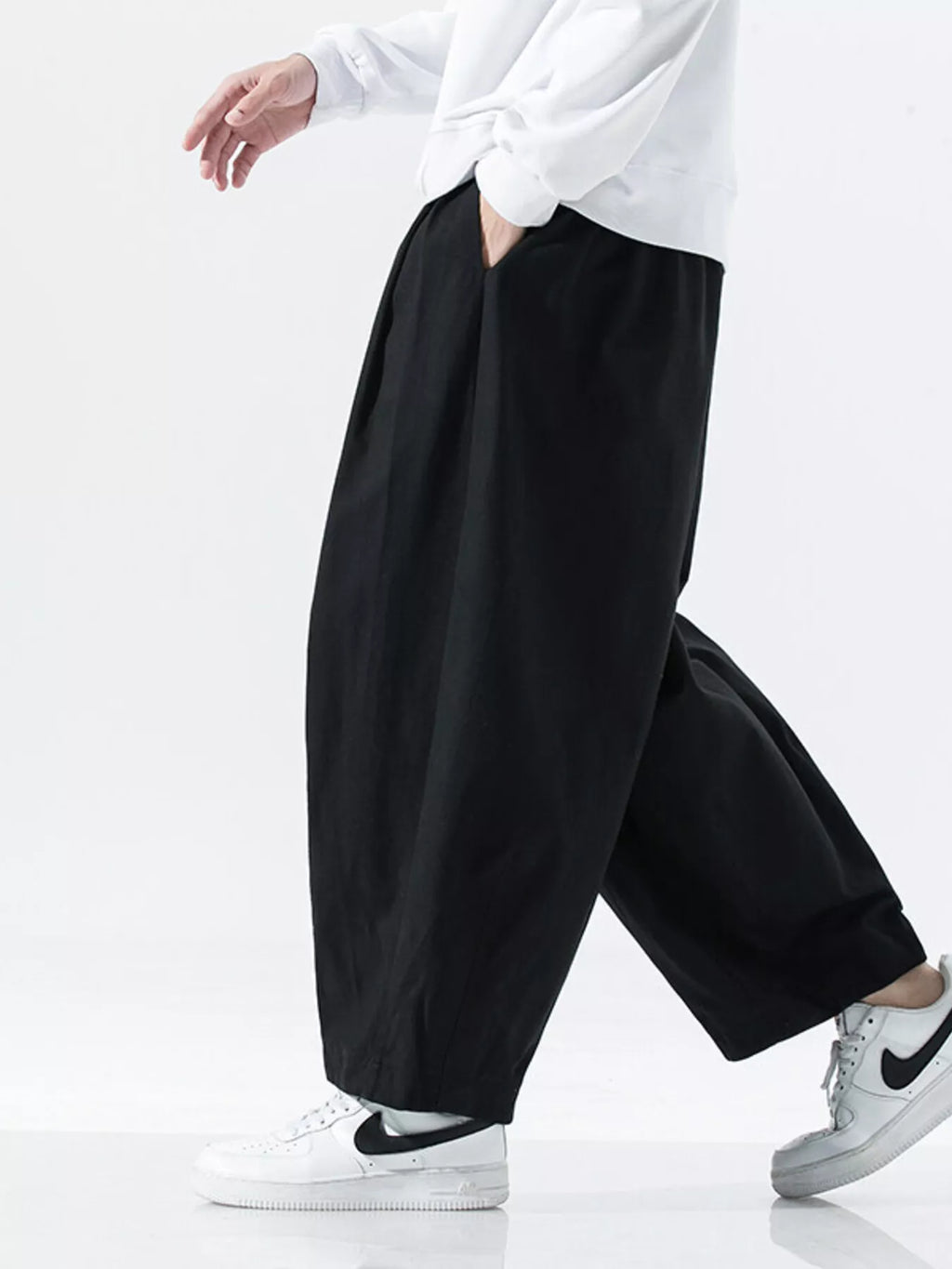 Men's Plus Size Wide Leg Casual Pants