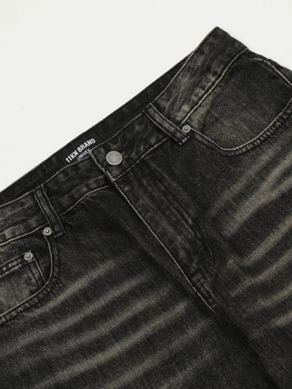 Men's Distressed Cat's Whisker Washed Bootcut Jeans