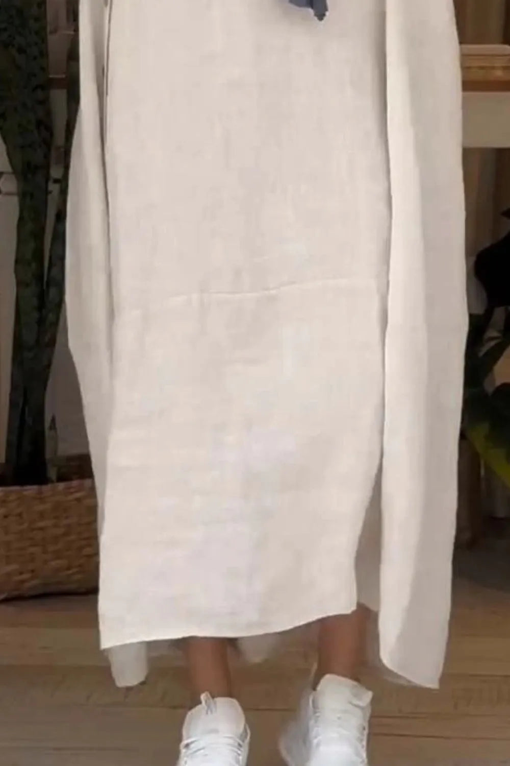 Full Size Relaxed Fit Short Sleeves Dress Plus Size