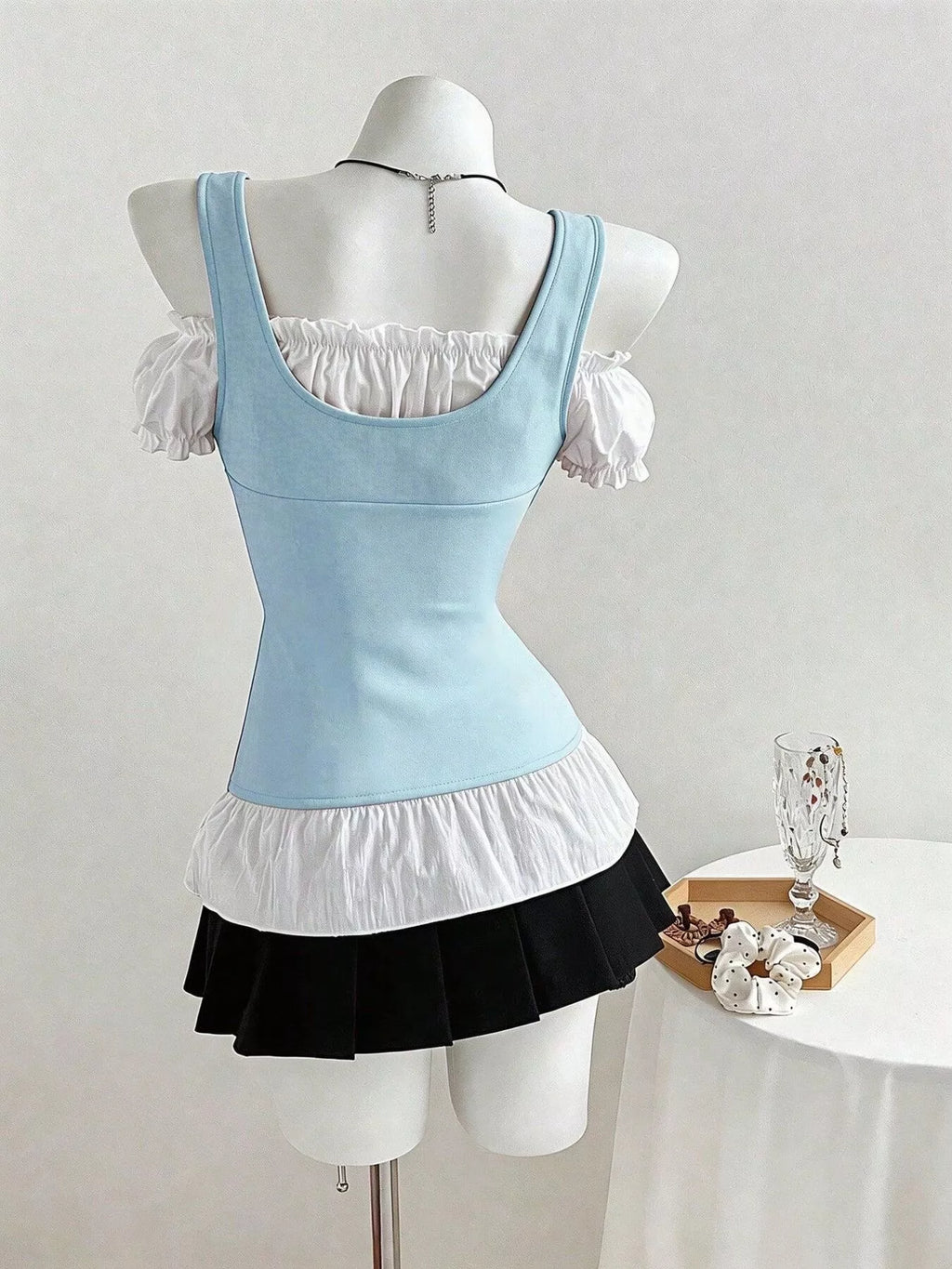 Cold Shoulder Ruched Top