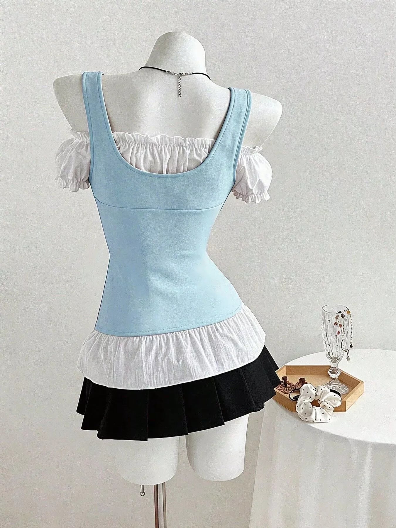 Cold Shoulder Ruched Top
