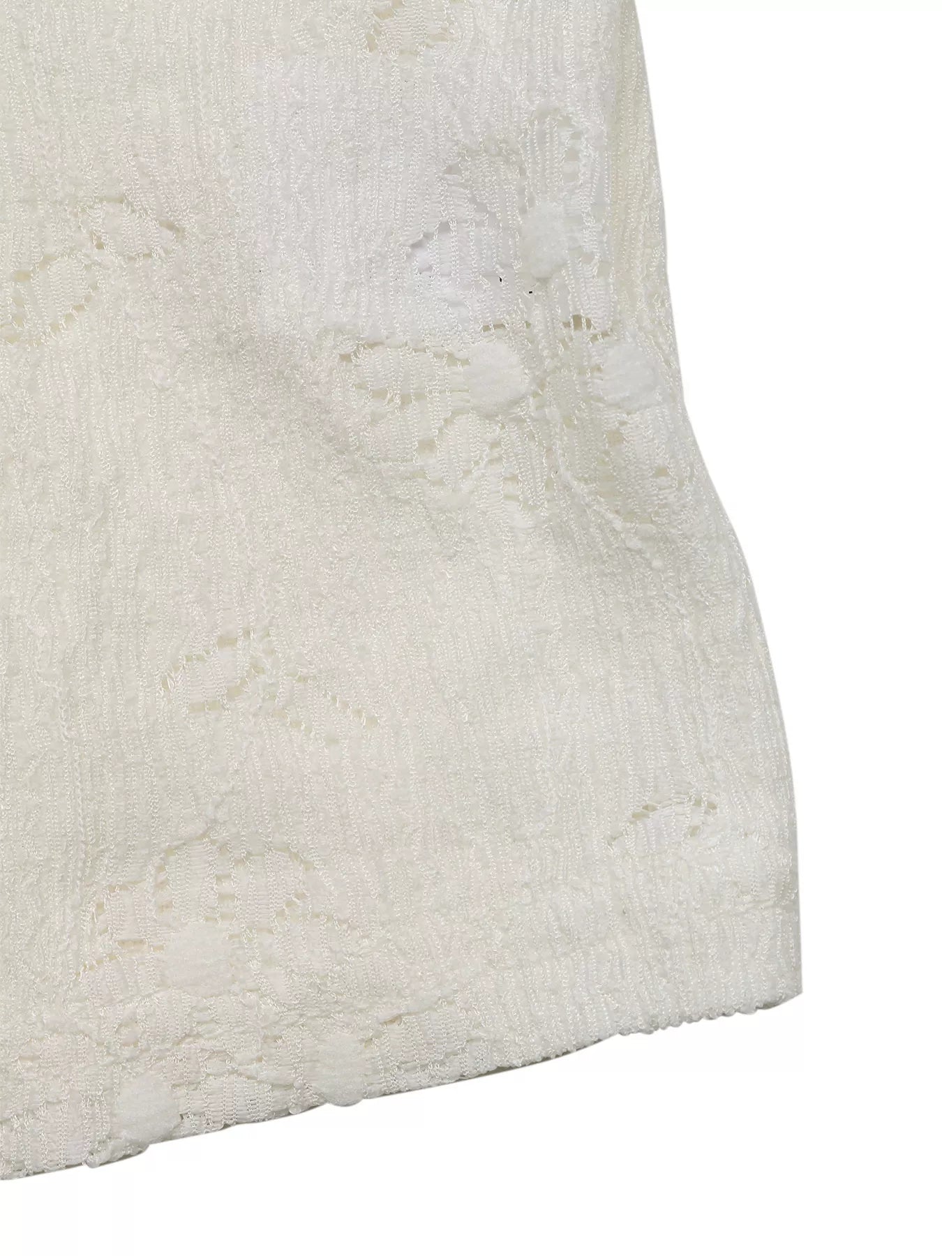 Lace Tie-Front Ruffle Hem Cami