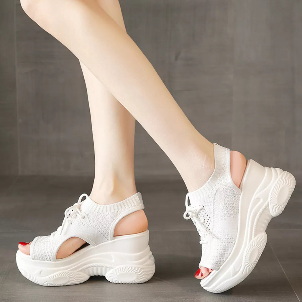 Lace Up Platform Sandals