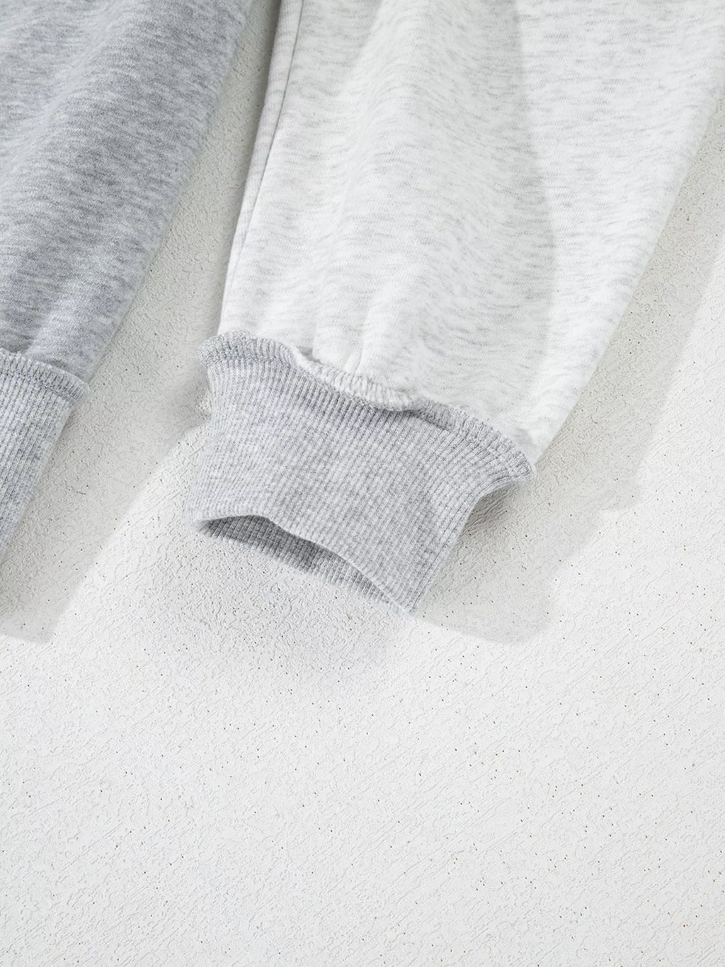 Half Zipper Collared Drop Shoulder Side Slits Sweatshirt