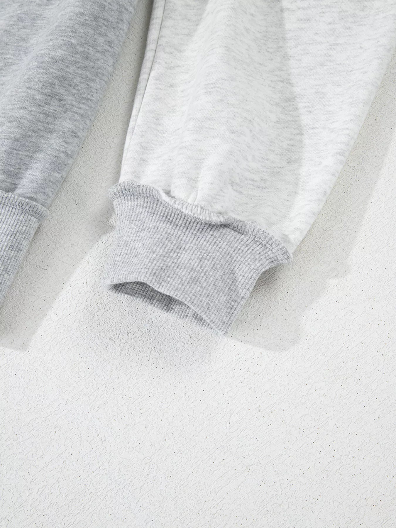 Half Zipper Collared Drop Shoulder Side Slits Sweatshirt