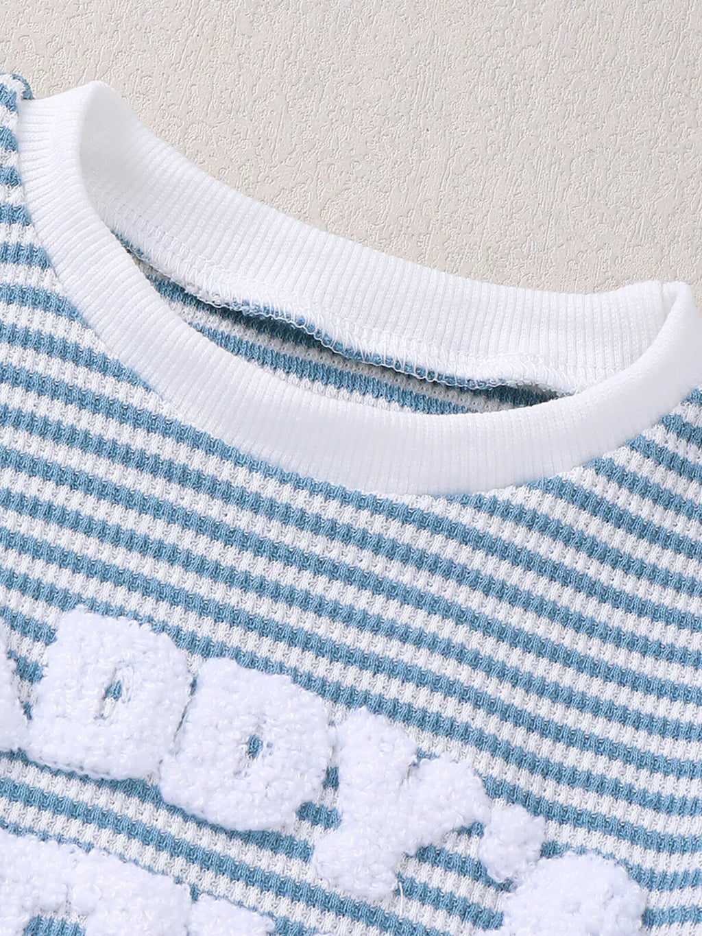 Children's Striped Letter Short Sleeve T-Shirt & Shorts Set