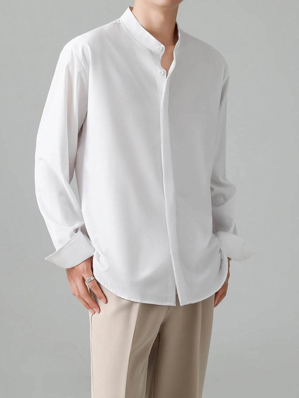 Men's Full Size Button Down Long Sleeve Shirt Plus Size