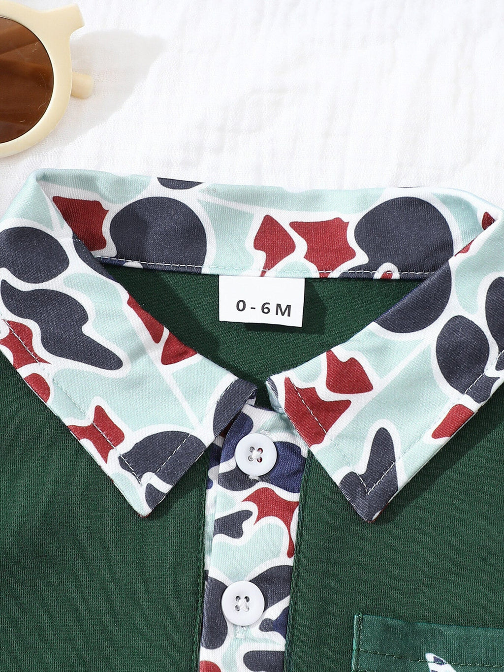 Children's Button Detail Polo Shirt & Shorts Set