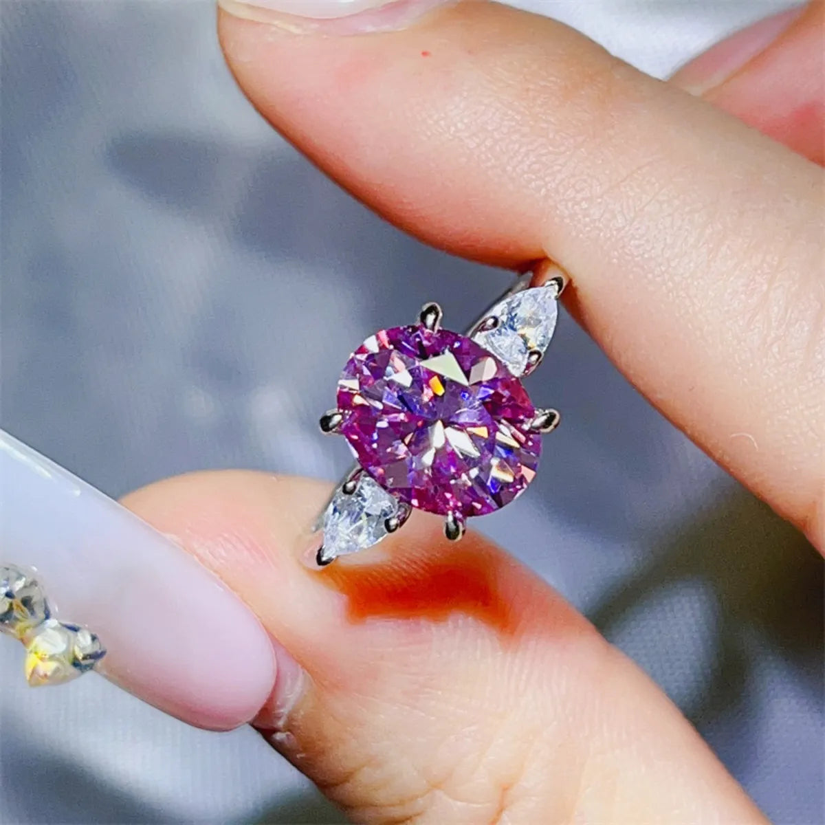 3 Carat Moissanite 925 Sterling Silver Ring