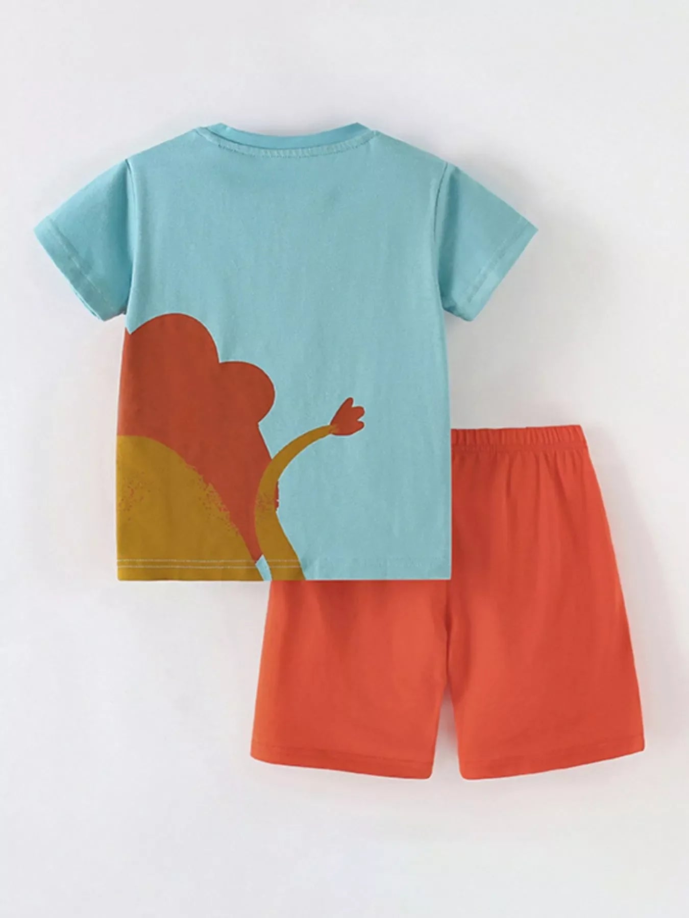 Children's Lion Round Neck Tee and Shorts Set