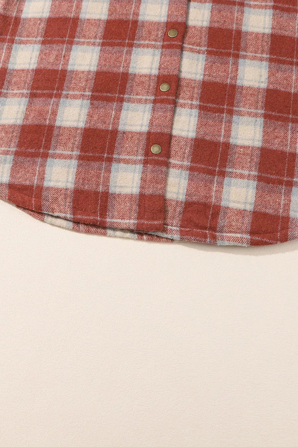 Fleece Lined Plaid Hooded Jacket