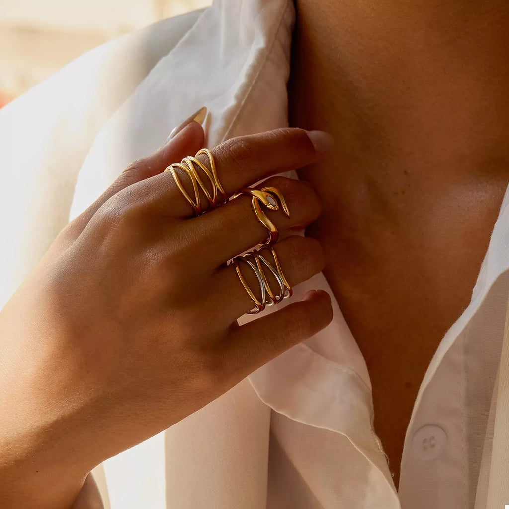 Two-Tone Open Ring