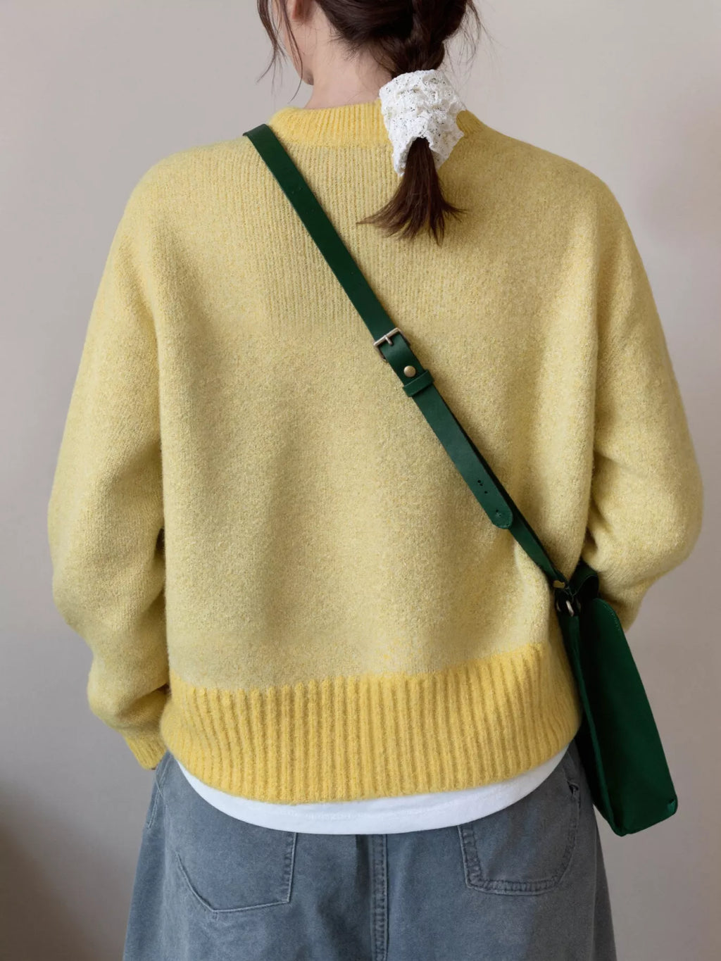 Color Block Button Up Cardigan