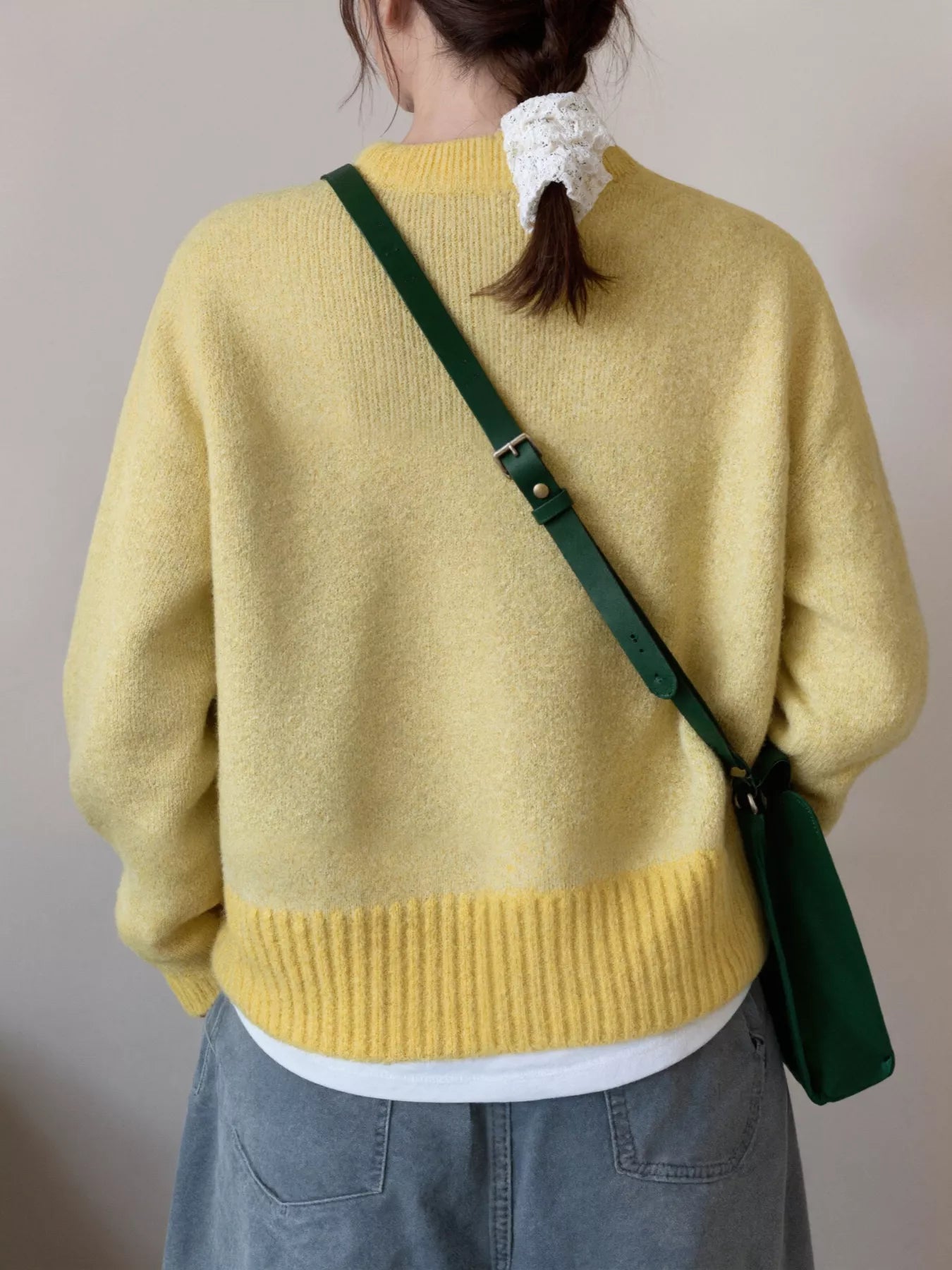 Color Block Button Up Cardigan