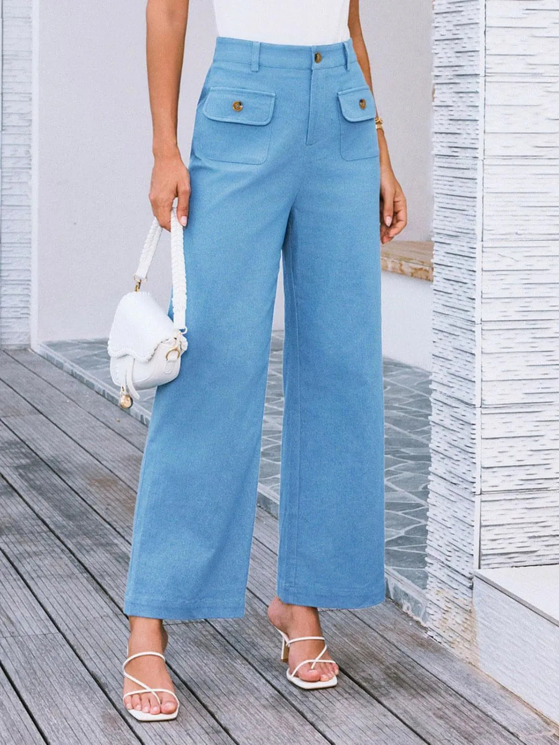 High Waist Wide Leg Pants