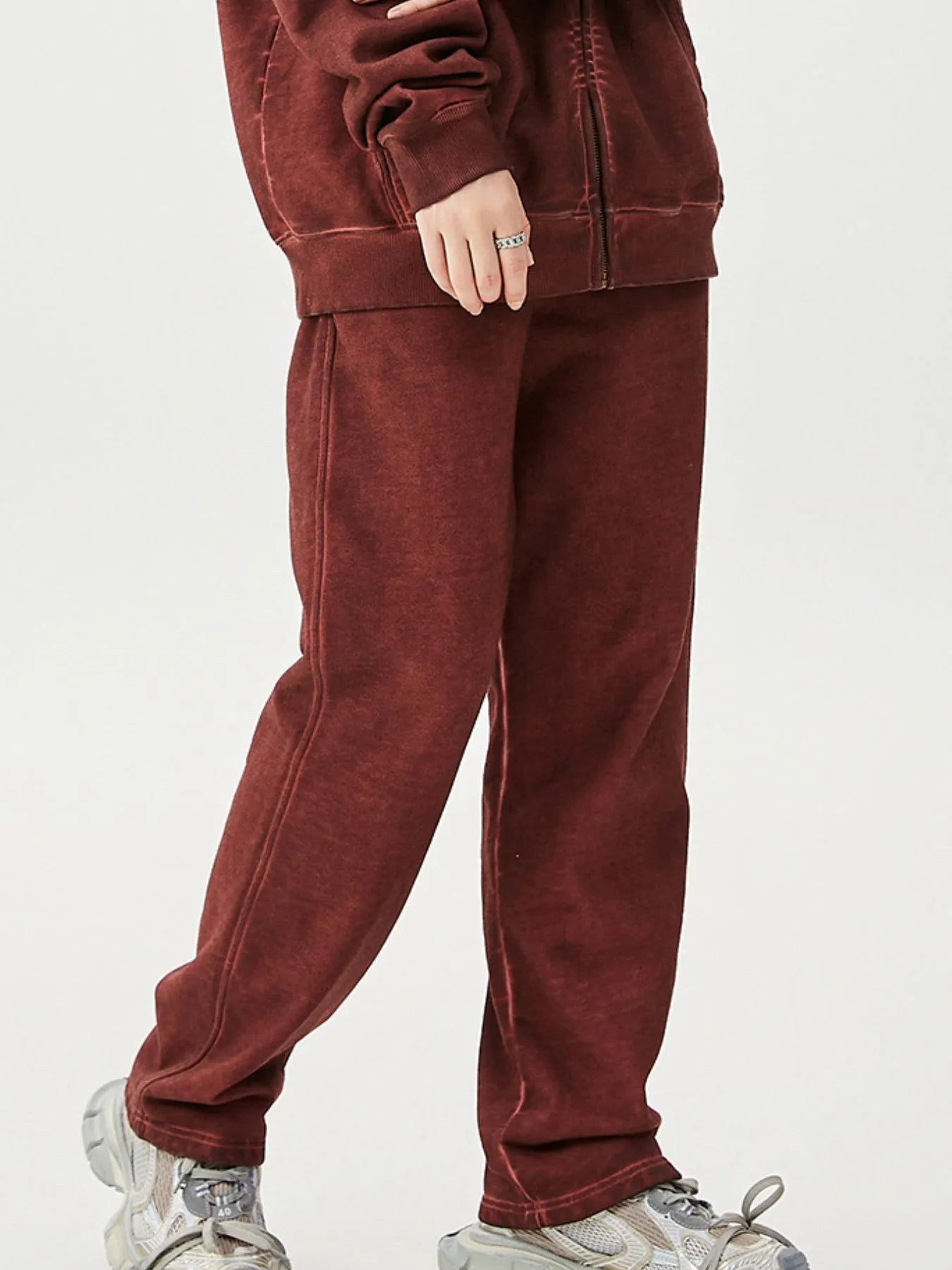 Men's Drawstring Washed Straight Sweatpants