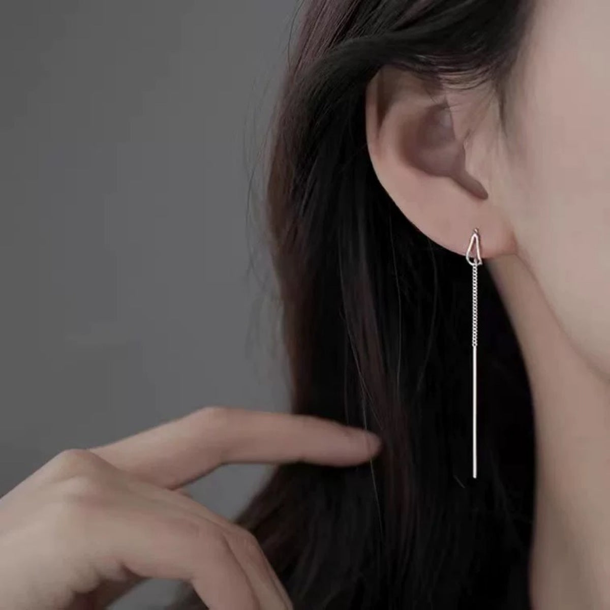 925 Sterling Silver Chain Earrings