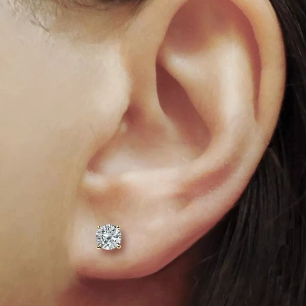 1 Carat Moissanite 925 Sterling Silver Stud Earrings