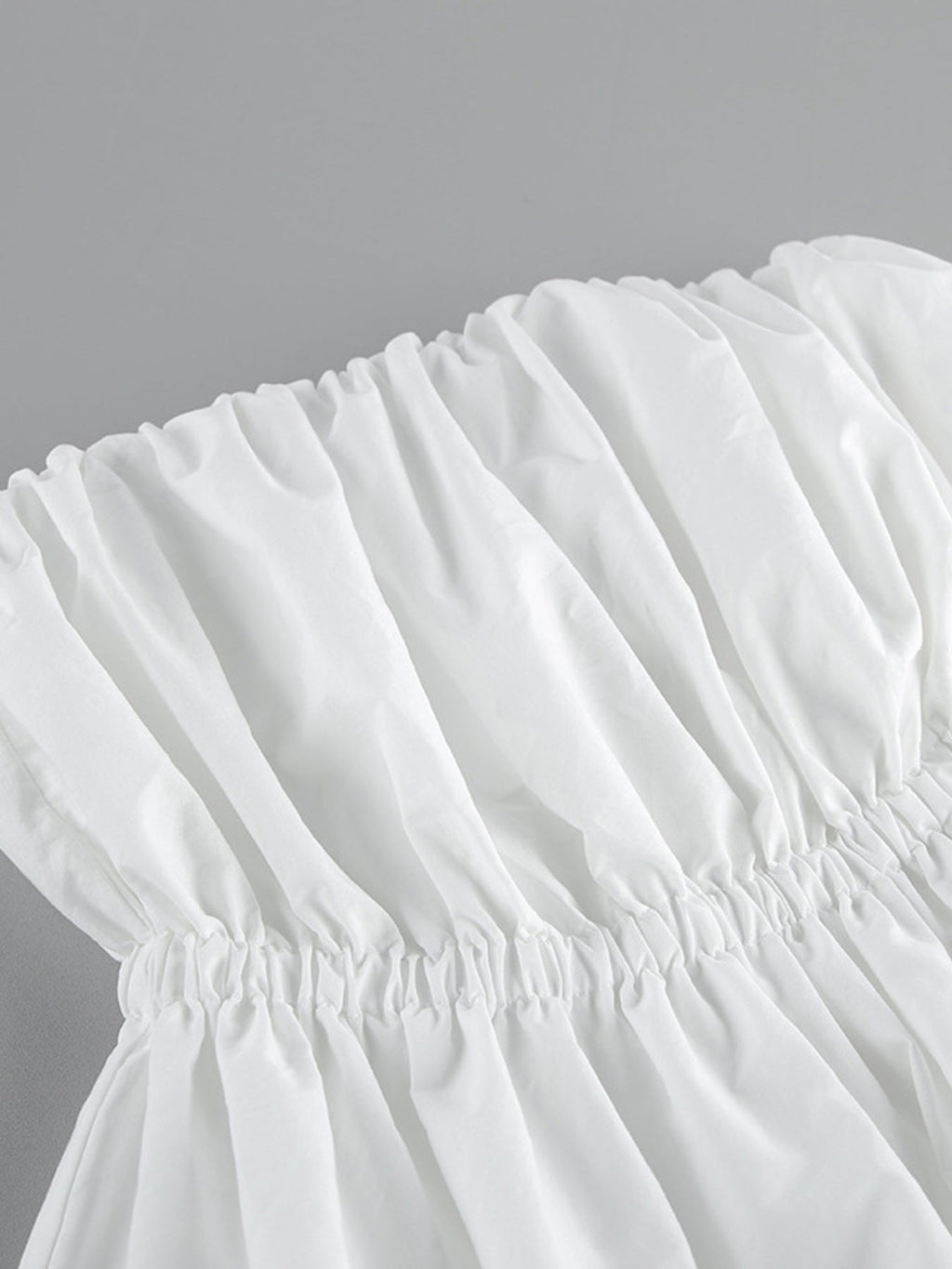 Ruched Bubble Hem Tube Top